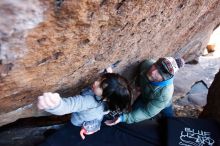 Bouldering in Hueco Tanks on 12/30/2018 with Blue Lizard Climbing and Yoga

Filename: SRM_20181230_1356180.jpg
Aperture: f/3.5
Shutter Speed: 1/250
Body: Canon EOS-1D Mark II
Lens: Canon EF 16-35mm f/2.8 L