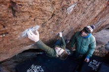 Bouldering in Hueco Tanks on 12/30/2018 with Blue Lizard Climbing and Yoga

Filename: SRM_20181230_1404050.jpg
Aperture: f/4.0
Shutter Speed: 1/250
Body: Canon EOS-1D Mark II
Lens: Canon EF 16-35mm f/2.8 L