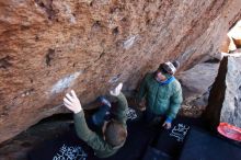 Bouldering in Hueco Tanks on 12/30/2018 with Blue Lizard Climbing and Yoga

Filename: SRM_20181230_1404090.jpg
Aperture: f/4.0
Shutter Speed: 1/250
Body: Canon EOS-1D Mark II
Lens: Canon EF 16-35mm f/2.8 L