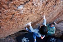 Bouldering in Hueco Tanks on 12/30/2018 with Blue Lizard Climbing and Yoga

Filename: SRM_20181230_1409080.jpg
Aperture: f/4.0
Shutter Speed: 1/250
Body: Canon EOS-1D Mark II
Lens: Canon EF 16-35mm f/2.8 L