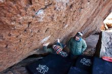 Bouldering in Hueco Tanks on 12/30/2018 with Blue Lizard Climbing and Yoga

Filename: SRM_20181230_1440180.jpg
Aperture: f/4.0
Shutter Speed: 1/250
Body: Canon EOS-1D Mark II
Lens: Canon EF 16-35mm f/2.8 L