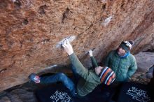 Bouldering in Hueco Tanks on 12/30/2018 with Blue Lizard Climbing and Yoga

Filename: SRM_20181230_1441300.jpg
Aperture: f/4.0
Shutter Speed: 1/250
Body: Canon EOS-1D Mark II
Lens: Canon EF 16-35mm f/2.8 L