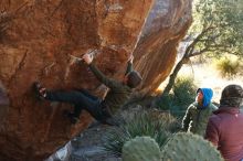 Bouldering in Hueco Tanks on 12/30/2018 with Blue Lizard Climbing and Yoga

Filename: SRM_20181230_1523290.jpg
Aperture: f/5.0
Shutter Speed: 1/250
Body: Canon EOS-1D Mark II
Lens: Canon EF 50mm f/1.8 II