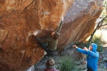 Bouldering in Hueco Tanks on 12/30/2018 with Blue Lizard Climbing and Yoga

Filename: SRM_20181230_1527110.jpg
Aperture: f/3.5
Shutter Speed: 1/400
Body: Canon EOS-1D Mark II
Lens: Canon EF 50mm f/1.8 II