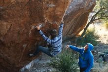 Bouldering in Hueco Tanks on 12/30/2018 with Blue Lizard Climbing and Yoga

Filename: SRM_20181230_1529530.jpg
Aperture: f/4.0
Shutter Speed: 1/400
Body: Canon EOS-1D Mark II
Lens: Canon EF 50mm f/1.8 II
