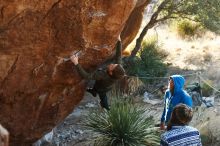 Bouldering in Hueco Tanks on 12/30/2018 with Blue Lizard Climbing and Yoga

Filename: SRM_20181230_1531450.jpg
Aperture: f/4.0
Shutter Speed: 1/400
Body: Canon EOS-1D Mark II
Lens: Canon EF 50mm f/1.8 II