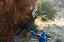 Bouldering in Hueco Tanks on 12/30/2018 with Blue Lizard Climbing and Yoga

Filename: SRM_20181230_1532040.jpg
Aperture: f/4.5
Shutter Speed: 1/400
Body: Canon EOS-1D Mark II
Lens: Canon EF 50mm f/1.8 II