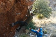 Bouldering in Hueco Tanks on 12/30/2018 with Blue Lizard Climbing and Yoga

Filename: SRM_20181230_1532060.jpg
Aperture: f/4.0
Shutter Speed: 1/400
Body: Canon EOS-1D Mark II
Lens: Canon EF 50mm f/1.8 II