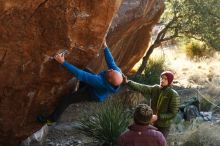 Bouldering in Hueco Tanks on 12/30/2018 with Blue Lizard Climbing and Yoga

Filename: SRM_20181230_1537380.jpg
Aperture: f/4.5
Shutter Speed: 1/400
Body: Canon EOS-1D Mark II
Lens: Canon EF 50mm f/1.8 II