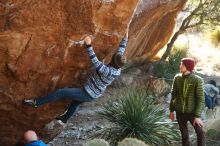 Bouldering in Hueco Tanks on 12/30/2018 with Blue Lizard Climbing and Yoga

Filename: SRM_20181230_1538360.jpg
Aperture: f/2.8
Shutter Speed: 1/400
Body: Canon EOS-1D Mark II
Lens: Canon EF 50mm f/1.8 II