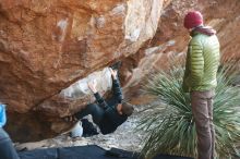 Bouldering in Hueco Tanks on 12/30/2018 with Blue Lizard Climbing and Yoga

Filename: SRM_20181230_1540050.jpg
Aperture: f/2.5
Shutter Speed: 1/320
Body: Canon EOS-1D Mark II
Lens: Canon EF 50mm f/1.8 II