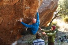 Bouldering in Hueco Tanks on 12/30/2018 with Blue Lizard Climbing and Yoga

Filename: SRM_20181230_1541460.jpg
Aperture: f/3.5
Shutter Speed: 1/320
Body: Canon EOS-1D Mark II
Lens: Canon EF 50mm f/1.8 II