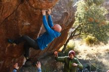 Bouldering in Hueco Tanks on 12/30/2018 with Blue Lizard Climbing and Yoga

Filename: SRM_20181230_1542110.jpg
Aperture: f/4.5
Shutter Speed: 1/320
Body: Canon EOS-1D Mark II
Lens: Canon EF 50mm f/1.8 II