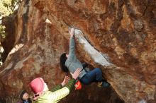 Bouldering in Hueco Tanks on 12/30/2018 with Blue Lizard Climbing and Yoga

Filename: SRM_20181230_1544490.jpg
Aperture: f/4.5
Shutter Speed: 1/320
Body: Canon EOS-1D Mark II
Lens: Canon EF 50mm f/1.8 II