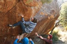 Bouldering in Hueco Tanks on 12/30/2018 with Blue Lizard Climbing and Yoga

Filename: SRM_20181230_1558160.jpg
Aperture: f/3.5
Shutter Speed: 1/400
Body: Canon EOS-1D Mark II
Lens: Canon EF 50mm f/1.8 II