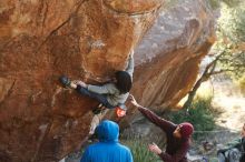 Bouldering in Hueco Tanks on 12/30/2018 with Blue Lizard Climbing and Yoga

Filename: SRM_20181230_1559060.jpg
Aperture: f/3.2
Shutter Speed: 1/400
Body: Canon EOS-1D Mark II
Lens: Canon EF 50mm f/1.8 II