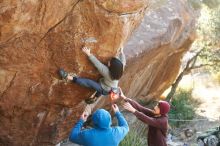 Bouldering in Hueco Tanks on 12/30/2018 with Blue Lizard Climbing and Yoga

Filename: SRM_20181230_1559091.jpg
Aperture: f/2.8
Shutter Speed: 1/400
Body: Canon EOS-1D Mark II
Lens: Canon EF 50mm f/1.8 II