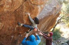 Bouldering in Hueco Tanks on 12/30/2018 with Blue Lizard Climbing and Yoga

Filename: SRM_20181230_1559100.jpg
Aperture: f/3.2
Shutter Speed: 1/400
Body: Canon EOS-1D Mark II
Lens: Canon EF 50mm f/1.8 II