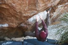 Bouldering in Hueco Tanks on 12/30/2018 with Blue Lizard Climbing and Yoga

Filename: SRM_20181230_1601390.jpg
Aperture: f/2.5
Shutter Speed: 1/250
Body: Canon EOS-1D Mark II
Lens: Canon EF 50mm f/1.8 II