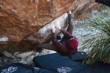 Bouldering in Hueco Tanks on 12/30/2018 with Blue Lizard Climbing and Yoga

Filename: SRM_20181230_1601430.jpg
Aperture: f/2.8
Shutter Speed: 1/250
Body: Canon EOS-1D Mark II
Lens: Canon EF 50mm f/1.8 II