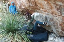 Bouldering in Hueco Tanks on 12/30/2018 with Blue Lizard Climbing and Yoga

Filename: SRM_20181230_1606450.jpg
Aperture: f/2.8
Shutter Speed: 1/250
Body: Canon EOS-1D Mark II
Lens: Canon EF 50mm f/1.8 II