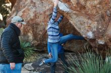 Bouldering in Hueco Tanks on 12/30/2018 with Blue Lizard Climbing and Yoga

Filename: SRM_20181230_1609020.jpg
Aperture: f/4.0
Shutter Speed: 1/250
Body: Canon EOS-1D Mark II
Lens: Canon EF 50mm f/1.8 II