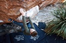 Bouldering in Hueco Tanks on 12/30/2018 with Blue Lizard Climbing and Yoga

Filename: SRM_20181230_1621080.jpg
Aperture: f/3.2
Shutter Speed: 1/200
Body: Canon EOS-1D Mark II
Lens: Canon EF 16-35mm f/2.8 L