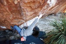 Bouldering in Hueco Tanks on 12/30/2018 with Blue Lizard Climbing and Yoga

Filename: SRM_20181230_1622430.jpg
Aperture: f/3.2
Shutter Speed: 1/200
Body: Canon EOS-1D Mark II
Lens: Canon EF 16-35mm f/2.8 L