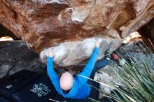 Bouldering in Hueco Tanks on 12/30/2018 with Blue Lizard Climbing and Yoga

Filename: SRM_20181230_1623210.jpg
Aperture: f/3.5
Shutter Speed: 1/200
Body: Canon EOS-1D Mark II
Lens: Canon EF 16-35mm f/2.8 L