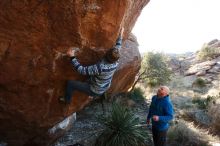 Bouldering in Hueco Tanks on 12/30/2018 with Blue Lizard Climbing and Yoga

Filename: SRM_20181230_1626090.jpg
Aperture: f/9.0
Shutter Speed: 1/200
Body: Canon EOS-1D Mark II
Lens: Canon EF 16-35mm f/2.8 L