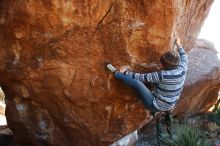 Bouldering in Hueco Tanks on 12/30/2018 with Blue Lizard Climbing and Yoga

Filename: SRM_20181230_1626160.jpg
Aperture: f/6.3
Shutter Speed: 1/200
Body: Canon EOS-1D Mark II
Lens: Canon EF 16-35mm f/2.8 L