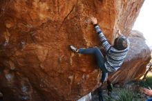 Bouldering in Hueco Tanks on 12/30/2018 with Blue Lizard Climbing and Yoga

Filename: SRM_20181230_1626220.jpg
Aperture: f/7.1
Shutter Speed: 1/200
Body: Canon EOS-1D Mark II
Lens: Canon EF 16-35mm f/2.8 L