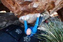 Bouldering in Hueco Tanks on 12/30/2018 with Blue Lizard Climbing and Yoga

Filename: SRM_20181230_1627520.jpg
Aperture: f/5.0
Shutter Speed: 1/200
Body: Canon EOS-1D Mark II
Lens: Canon EF 16-35mm f/2.8 L