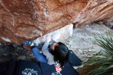 Bouldering in Hueco Tanks on 12/30/2018 with Blue Lizard Climbing and Yoga

Filename: SRM_20181230_1629260.jpg
Aperture: f/3.5
Shutter Speed: 1/250
Body: Canon EOS-1D Mark II
Lens: Canon EF 16-35mm f/2.8 L