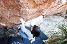 Bouldering in Hueco Tanks on 12/30/2018 with Blue Lizard Climbing and Yoga

Filename: SRM_20181230_1629261.jpg
Aperture: f/2.8
Shutter Speed: 1/200
Body: Canon EOS-1D Mark II
Lens: Canon EF 16-35mm f/2.8 L