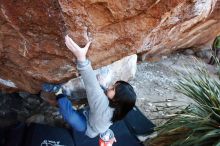 Bouldering in Hueco Tanks on 12/30/2018 with Blue Lizard Climbing and Yoga

Filename: SRM_20181230_1629270.jpg
Aperture: f/3.5
Shutter Speed: 1/250
Body: Canon EOS-1D Mark II
Lens: Canon EF 16-35mm f/2.8 L