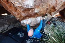 Bouldering in Hueco Tanks on 12/30/2018 with Blue Lizard Climbing and Yoga

Filename: SRM_20181230_1630200.jpg
Aperture: f/4.5
Shutter Speed: 1/250
Body: Canon EOS-1D Mark II
Lens: Canon EF 16-35mm f/2.8 L