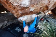 Bouldering in Hueco Tanks on 12/30/2018 with Blue Lizard Climbing and Yoga

Filename: SRM_20181230_1630210.jpg
Aperture: f/4.5
Shutter Speed: 1/250
Body: Canon EOS-1D Mark II
Lens: Canon EF 16-35mm f/2.8 L