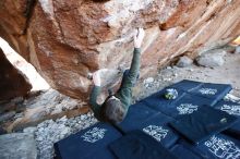 Bouldering in Hueco Tanks on 12/30/2018 with Blue Lizard Climbing and Yoga

Filename: SRM_20181230_1647510.jpg
Aperture: f/2.8
Shutter Speed: 1/200
Body: Canon EOS-1D Mark II
Lens: Canon EF 16-35mm f/2.8 L