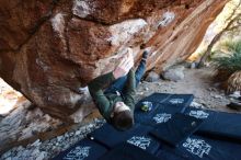 Bouldering in Hueco Tanks on 12/30/2018 with Blue Lizard Climbing and Yoga

Filename: SRM_20181230_1648300.jpg
Aperture: f/3.2
Shutter Speed: 1/250
Body: Canon EOS-1D Mark II
Lens: Canon EF 16-35mm f/2.8 L