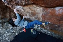 Bouldering in Hueco Tanks on 12/30/2018 with Blue Lizard Climbing and Yoga

Filename: SRM_20181230_1652090.jpg
Aperture: f/3.5
Shutter Speed: 1/250
Body: Canon EOS-1D Mark II
Lens: Canon EF 16-35mm f/2.8 L