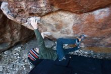 Bouldering in Hueco Tanks on 12/30/2018 with Blue Lizard Climbing and Yoga

Filename: SRM_20181230_1653401.jpg
Aperture: f/3.2
Shutter Speed: 1/250
Body: Canon EOS-1D Mark II
Lens: Canon EF 16-35mm f/2.8 L