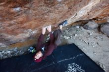 Bouldering in Hueco Tanks on 12/30/2018 with Blue Lizard Climbing and Yoga

Filename: SRM_20181230_1656450.jpg
Aperture: f/3.5
Shutter Speed: 1/200
Body: Canon EOS-1D Mark II
Lens: Canon EF 16-35mm f/2.8 L