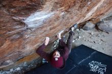 Bouldering in Hueco Tanks on 12/30/2018 with Blue Lizard Climbing and Yoga

Filename: SRM_20181230_1658401.jpg
Aperture: f/3.5
Shutter Speed: 1/200
Body: Canon EOS-1D Mark II
Lens: Canon EF 16-35mm f/2.8 L