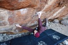 Bouldering in Hueco Tanks on 12/30/2018 with Blue Lizard Climbing and Yoga

Filename: SRM_20181230_1701580.jpg
Aperture: f/3.5
Shutter Speed: 1/200
Body: Canon EOS-1D Mark II
Lens: Canon EF 16-35mm f/2.8 L