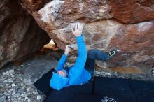 Bouldering in Hueco Tanks on 12/30/2018 with Blue Lizard Climbing and Yoga

Filename: SRM_20181230_1707100.jpg
Aperture: f/4.0
Shutter Speed: 1/200
Body: Canon EOS-1D Mark II
Lens: Canon EF 16-35mm f/2.8 L