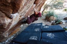 Bouldering in Hueco Tanks on 12/30/2018 with Blue Lizard Climbing and Yoga

Filename: SRM_20181230_1707370.jpg
Aperture: f/3.5
Shutter Speed: 1/200
Body: Canon EOS-1D Mark II
Lens: Canon EF 16-35mm f/2.8 L