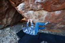 Bouldering in Hueco Tanks on 12/30/2018 with Blue Lizard Climbing and Yoga

Filename: SRM_20181230_1708300.jpg
Aperture: f/4.0
Shutter Speed: 1/200
Body: Canon EOS-1D Mark II
Lens: Canon EF 16-35mm f/2.8 L