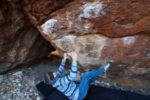 Bouldering in Hueco Tanks on 12/30/2018 with Blue Lizard Climbing and Yoga

Filename: SRM_20181230_1708320.jpg
Aperture: f/4.0
Shutter Speed: 1/200
Body: Canon EOS-1D Mark II
Lens: Canon EF 16-35mm f/2.8 L