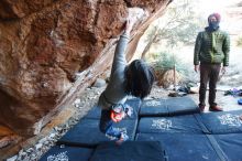 Bouldering in Hueco Tanks on 12/30/2018 with Blue Lizard Climbing and Yoga

Filename: SRM_20181230_1713180.jpg
Aperture: f/2.8
Shutter Speed: 1/200
Body: Canon EOS-1D Mark II
Lens: Canon EF 16-35mm f/2.8 L